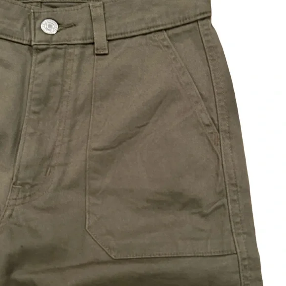Levi’s Utility Pants Olive Green Slim Ankle Mid Rise 25x27 NWT Workwear - Picture 8 of 10
